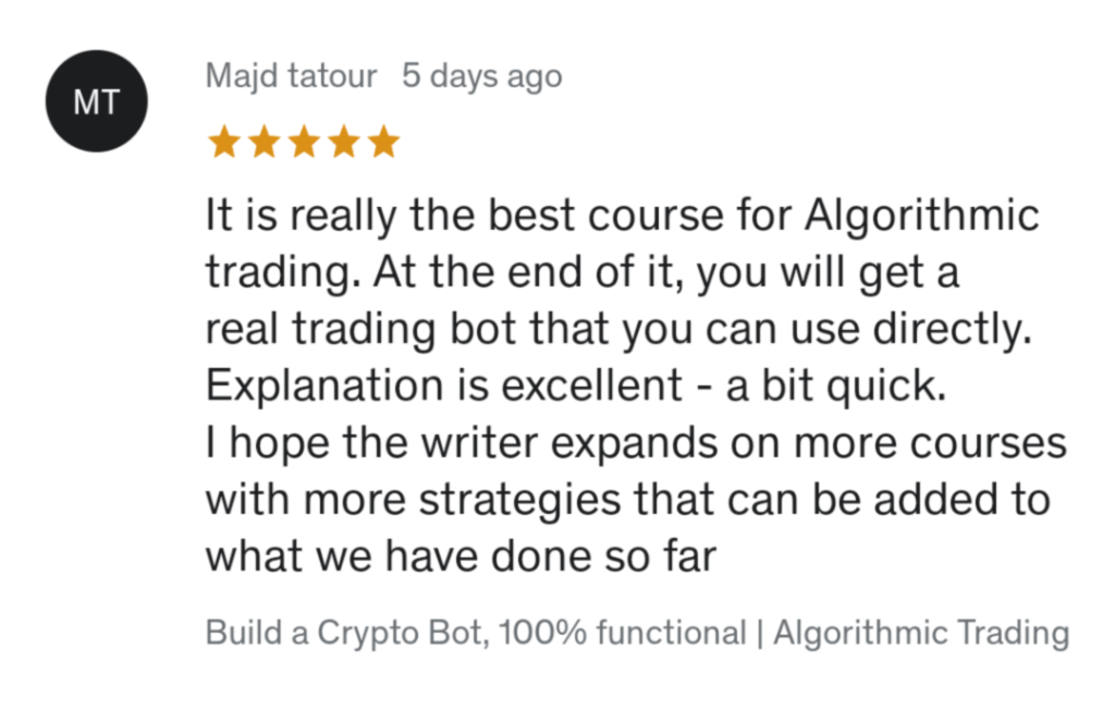 Build a Crypto Bot, 100% Functional - Algorithmic Trading